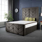 Milly Chevron Upholstered Soft Touch Bed Frame