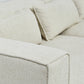 Aurora 2 Seater Sofa in Mikah Vanilla with Ottoman