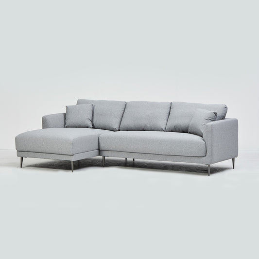 Circe Corner Sofa in Carina Dove Left Hand Facing