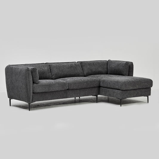 Axel Corner Sofa in Mikah Ashen Right Hand Facing