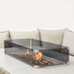 DS Living Corner Sofa & Armchair Rising Dining Table Set with Fire pit & Ice Bucket