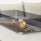 DS Living Corner Sofa & Armchair Rising Dining Table Set with Fire pit & Ice Bucket