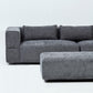 Aurora 2 and 4 Seater Sofa in Mikah Ashen with Ottoman