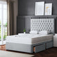 SERAPHINE CHESTERFIELD DIVAN BED WITH TWO DRAWERS AND OPTIONAL MATTRESS