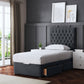 SERAPHINE CHESTERFIELD DIVAN BED WITH TWO DRAWERS AND OPTIONAL MATTRESS