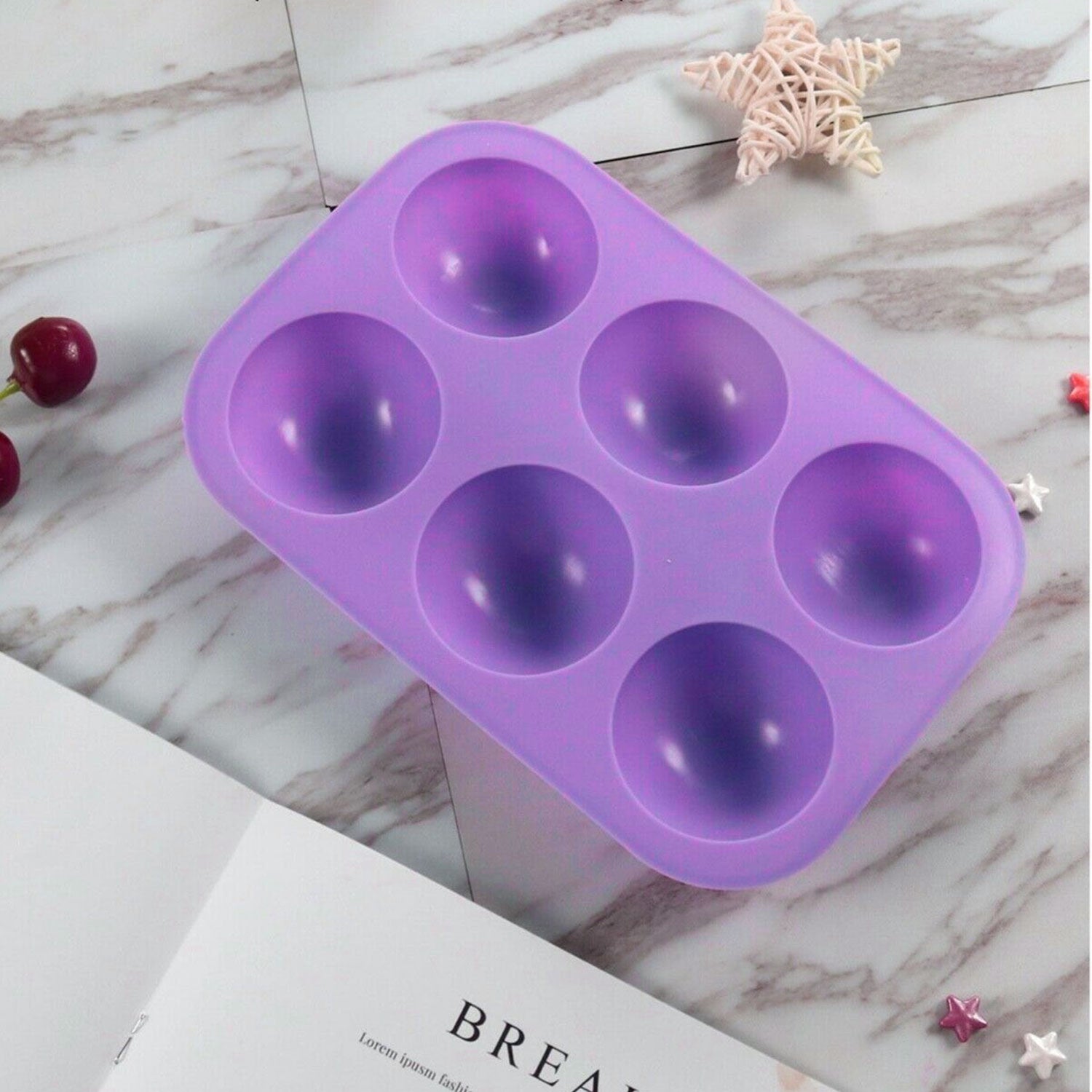 Round silicone outlet baking molds